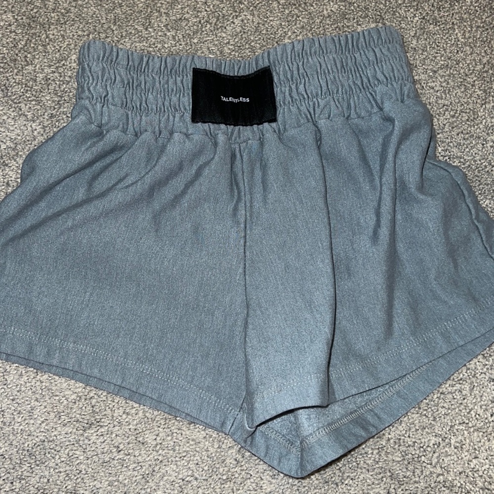 Talentless blue boxer shorts. Never worn. Size small! Super trendy and cute.